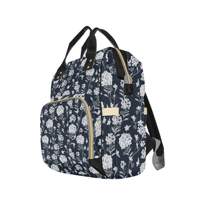 Hydrangea Pattern Print Design HD07 Diaper Bag Backpack