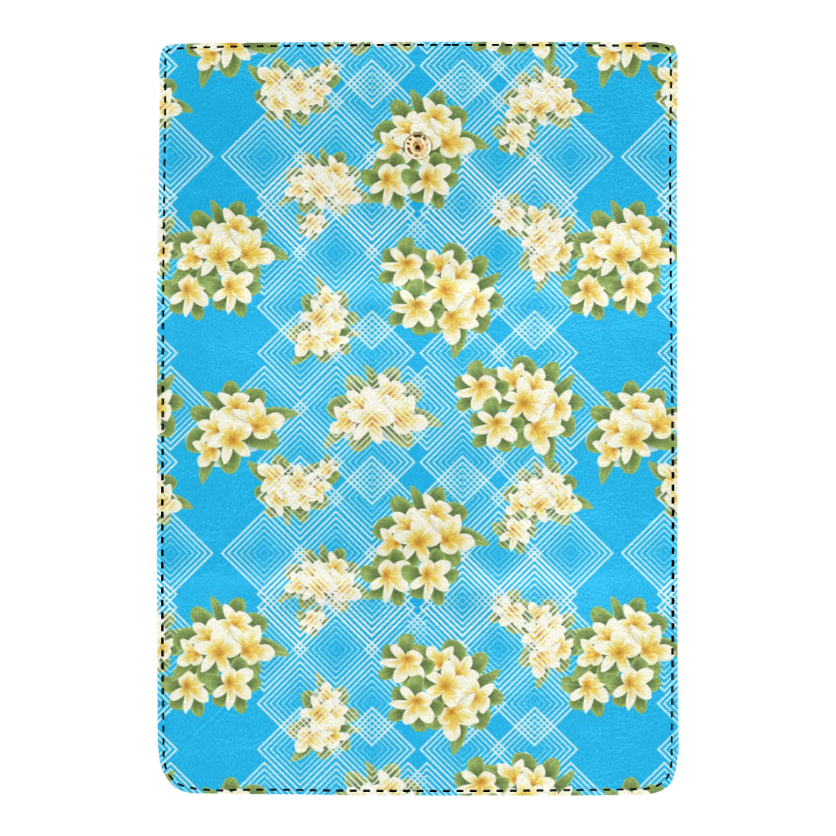 Yellow Plumeria Design Print Pattern Women's Trifold Wallet