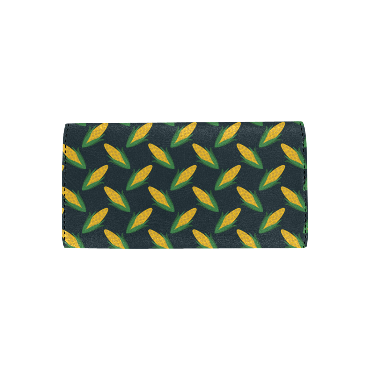Corn Pattern Print Design 02 Women's Trifold Wallet