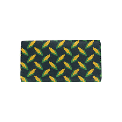 Corn Pattern Print Design 02 Women's Trifold Wallet