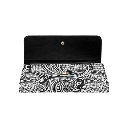Polynesian Tribal Pattern Women's Trifold Wallet