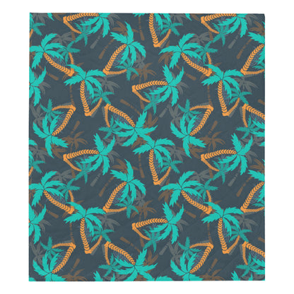 Palm Tree Pattern Print Design PT01 Premium Quilt