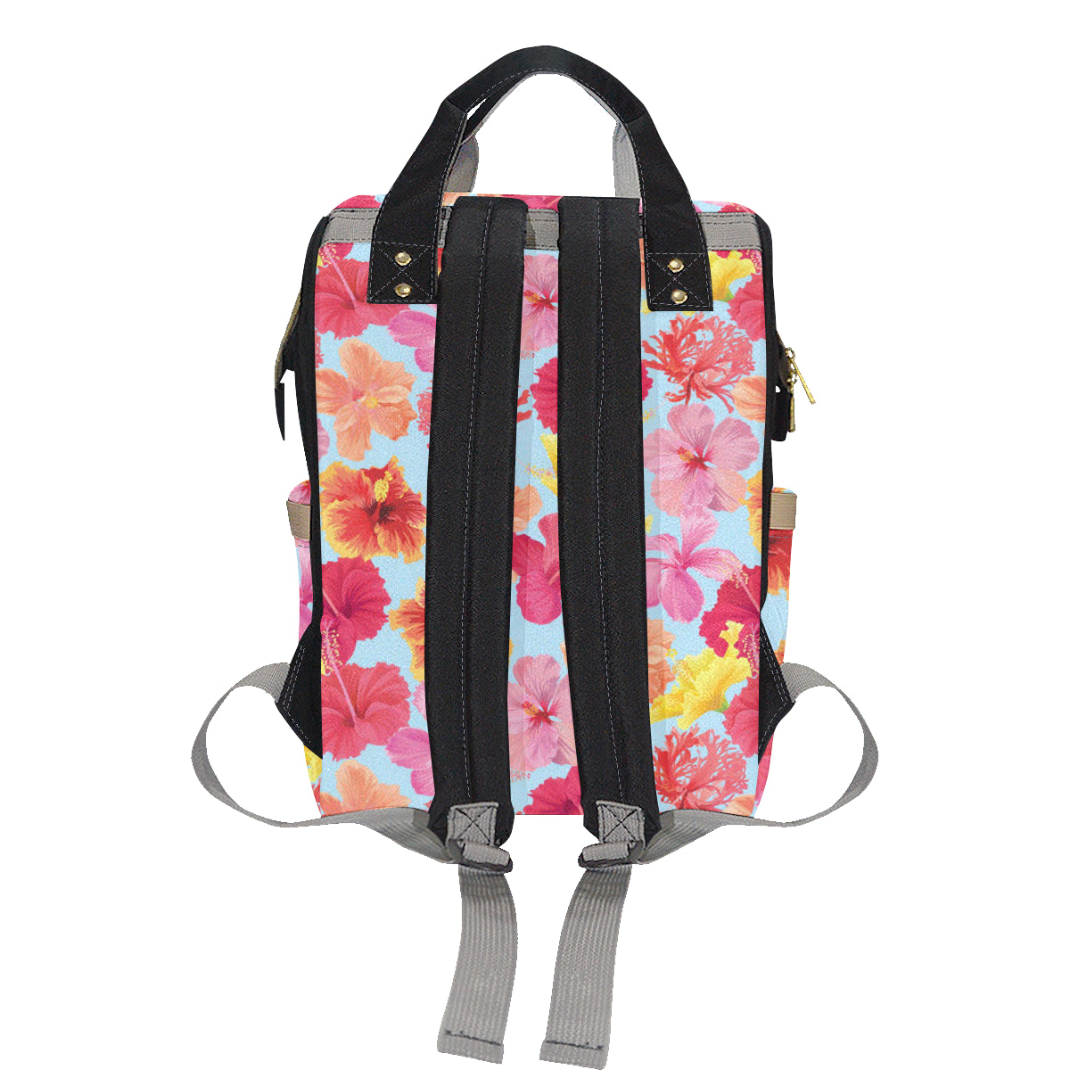 Hibiscus Pattern Print Design HB020 Diaper Bag Backpack