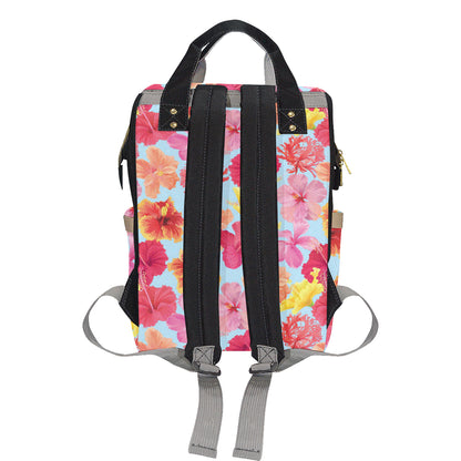 Hibiscus Pattern Print Design HB020 Diaper Bag Backpack
