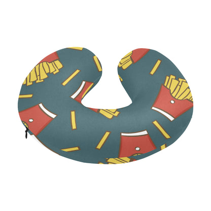 French Fried Pattern Print Design 04 U-Shaped Travel Neck Pillow