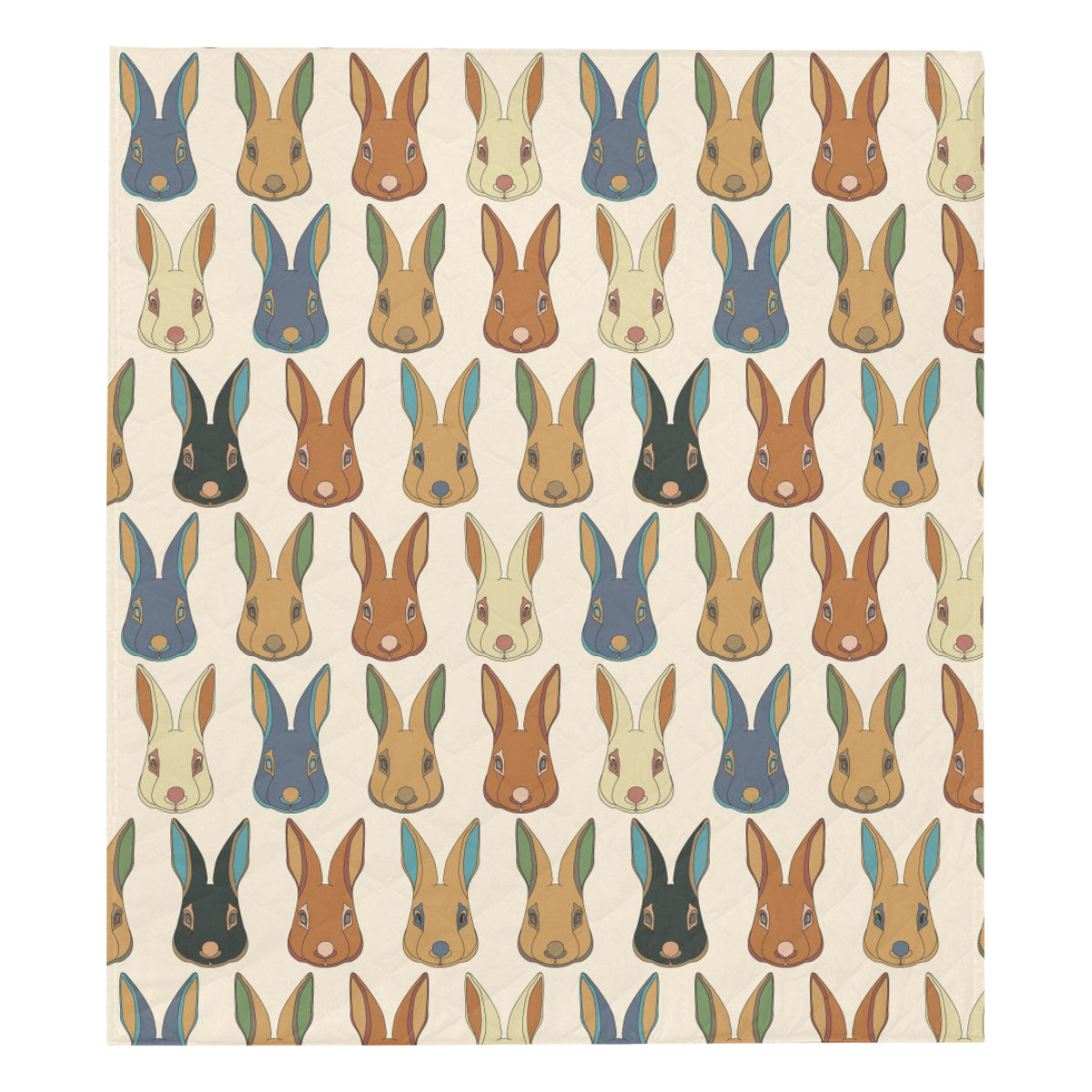 Rabbit Pattern Print Design RB04 Premium Quilt
