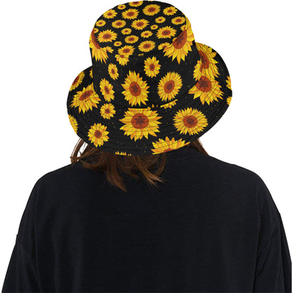 Sunflower Pattern Print Design SF09 Unisex Bucket Hat