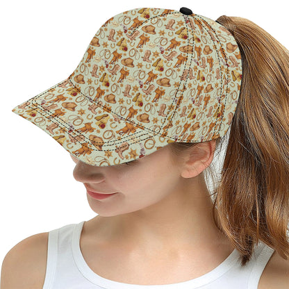 Western Cowboy Design Pattern Snapback Cap