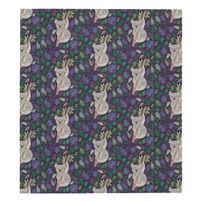 Koala Pattern Print Design 06 Premium Quilt
