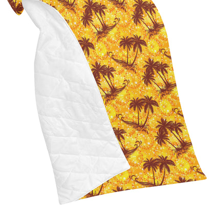 Palm Tree Pattern Print Design PT012 Premium Quilt