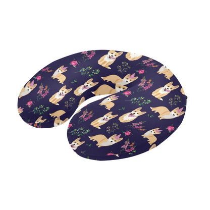 Pembroke Welsh Corgis Pattern Print Design A06 U-Shaped Travel Neck Pillow