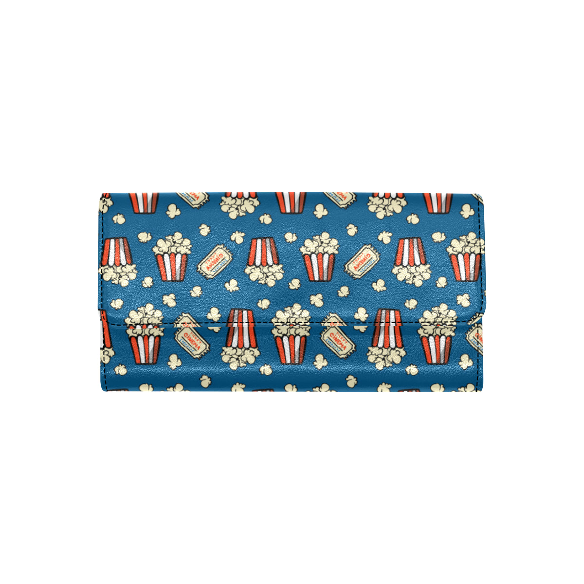 Popcorn Pattern Print Design A03 Women's Trifold Wallet