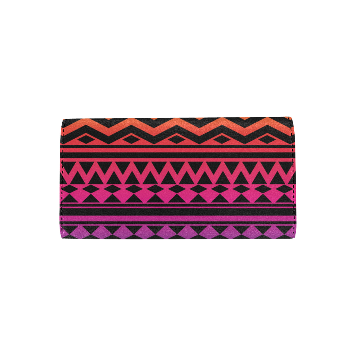 Rainbow Tribal Pattern Print Design A02 Women's Trifold Wallet