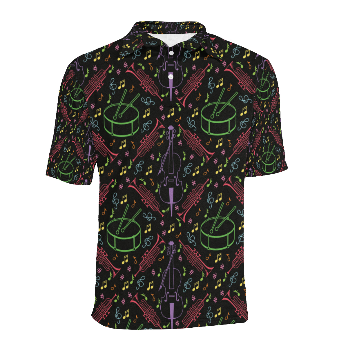 Cello Neon Pattern Print Design 02 Men Polo Shirt