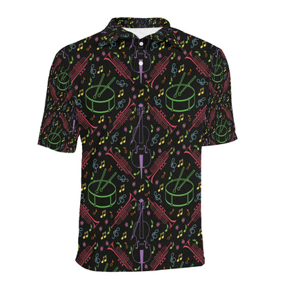 Cello Neon Pattern Print Design 02 Men Polo Shirt