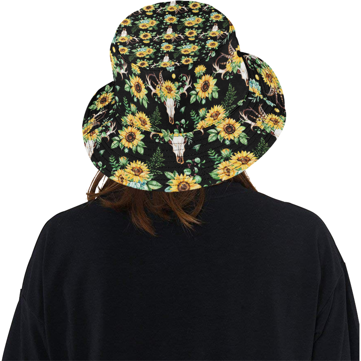Sunflower Pattern Print Design SF08 Unisex Bucket Hat