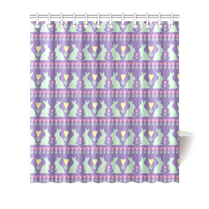 Rabbit Pattern Print Design RB01 Shower Curtain