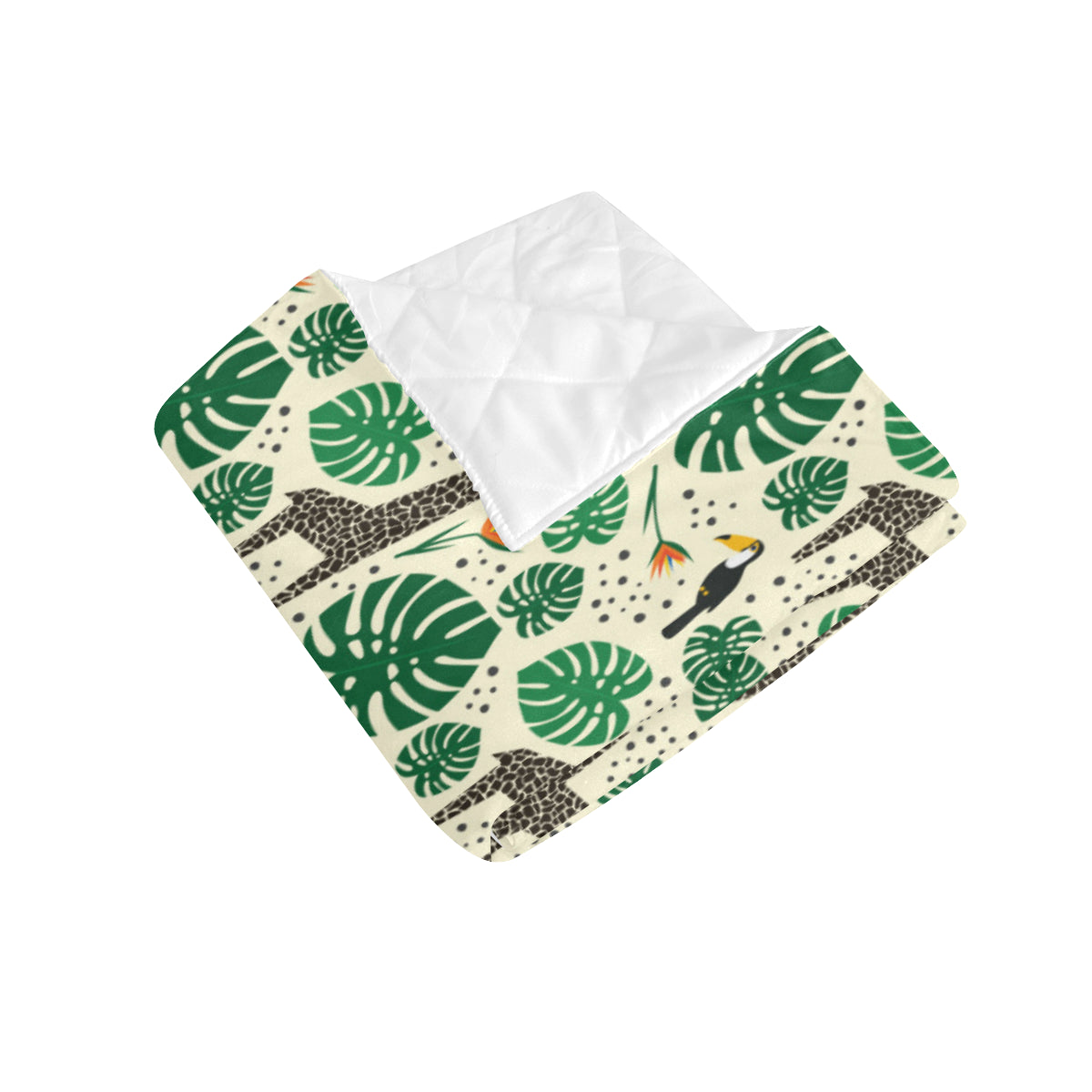 Rainforest Giraffe Pattern Print Design A02 Premium Quilt