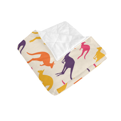 Kangaroos Pattern Print Design 01 Premium Quilt