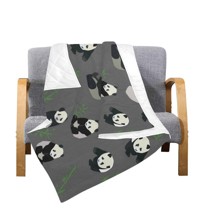 Panda Pattern Print Design A06 Premium Quilt
