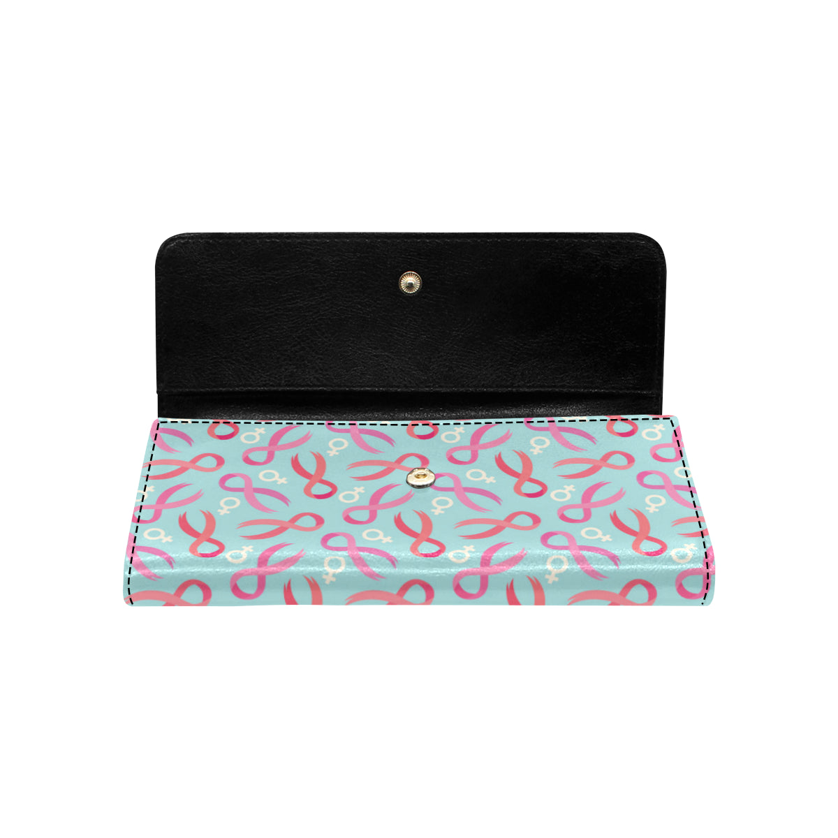Breast cancer Pattern Print Design 03 Women's Trifold Wallet