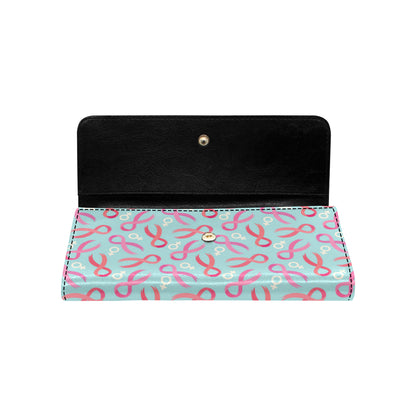 Breast cancer Pattern Print Design 03 Women's Trifold Wallet