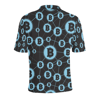 Cryptocurrency Pattern Print Design 02 Men Polo Shirt