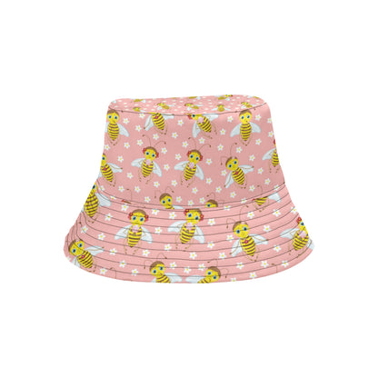 Bee Pattern Print Design BEE07 Unisex Bucket Hat
