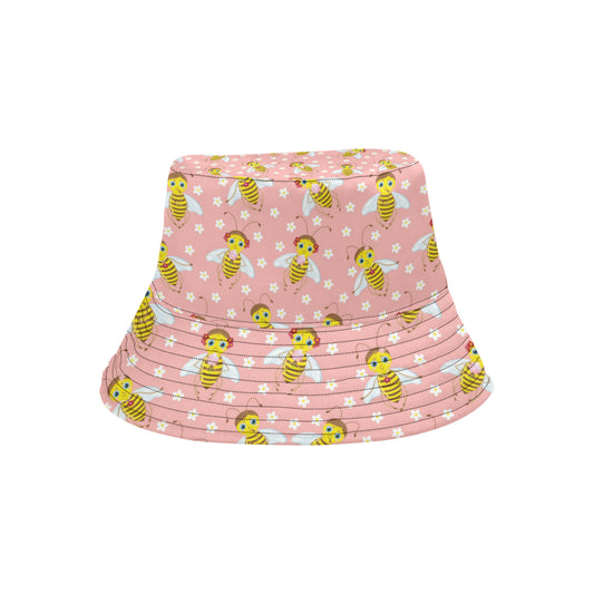Bee Pattern Print Design BEE07 Unisex Bucket Hat