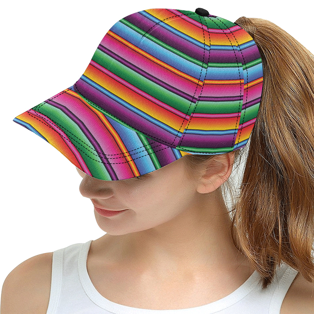 Mexican Blanket Colorful Print Pattern Snapback Cap