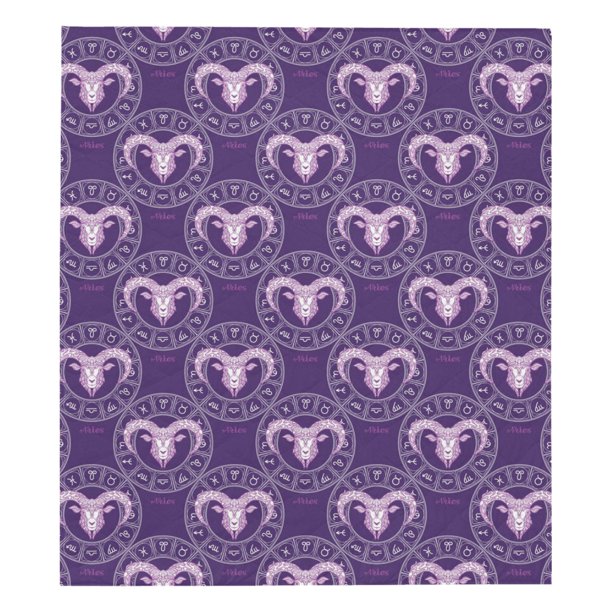 Aries Zodiac Pattern Print Design 02 Premium Quilt