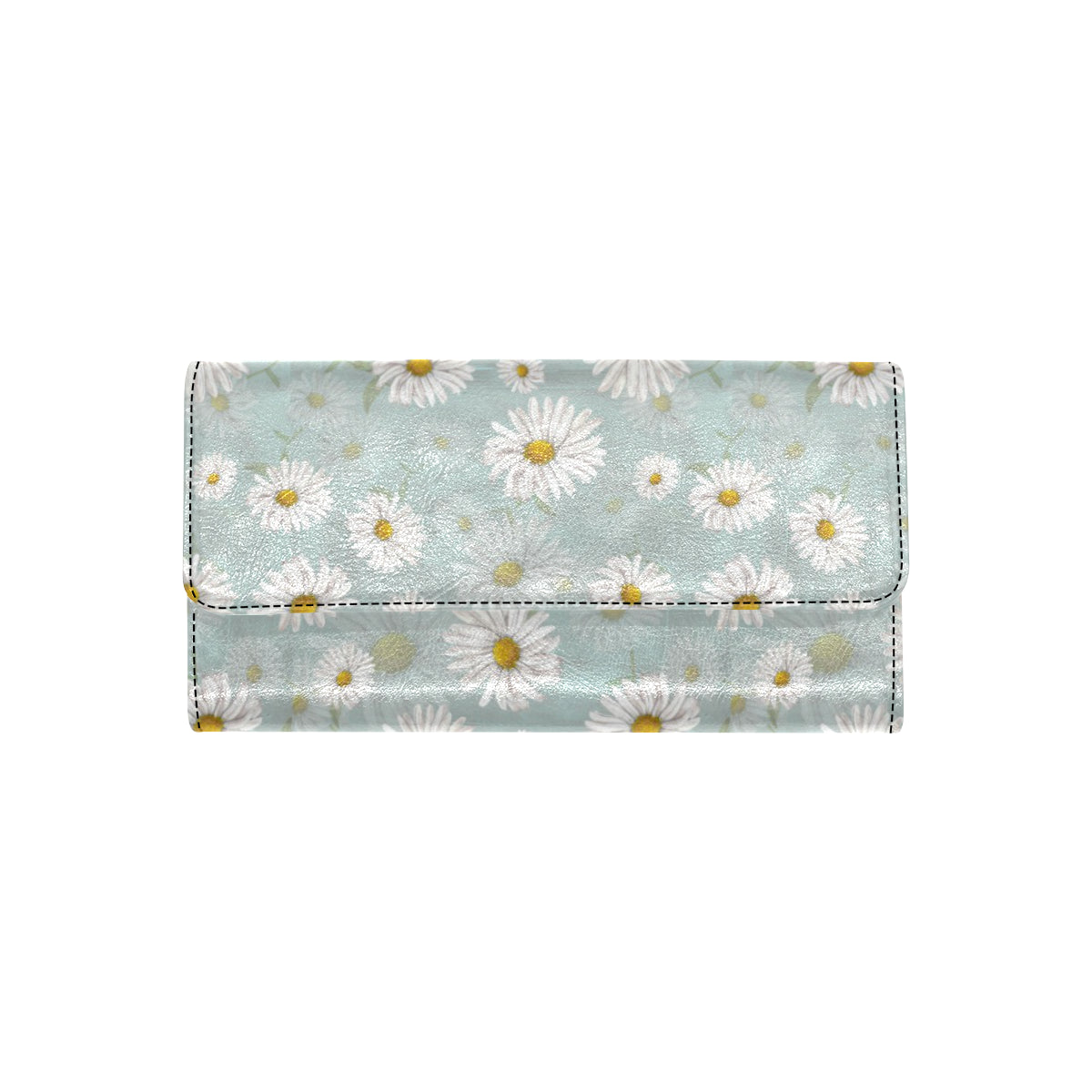Daisy Pattern Print Design DS012 Women's Trifold Wallet
