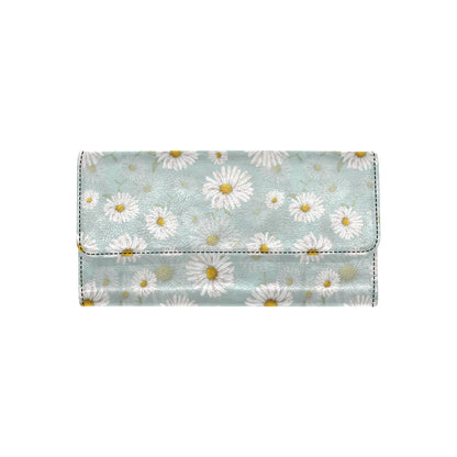 Daisy Pattern Print Design DS012 Women's Trifold Wallet