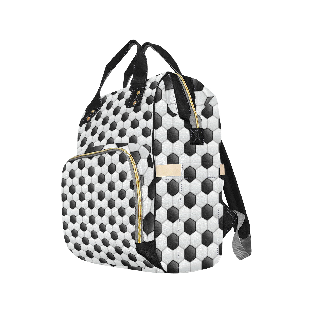Soccer Ball Texture Print Pattern Diaper Bag Backpack