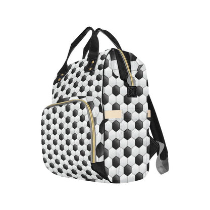 Soccer Ball Texture Print Pattern Diaper Bag Backpack