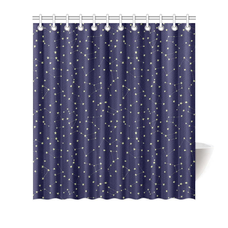 Constellation Pattern Print Design 02 Shower Curtain