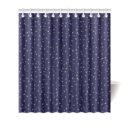 Constellation Pattern Print Design 02 Shower Curtain