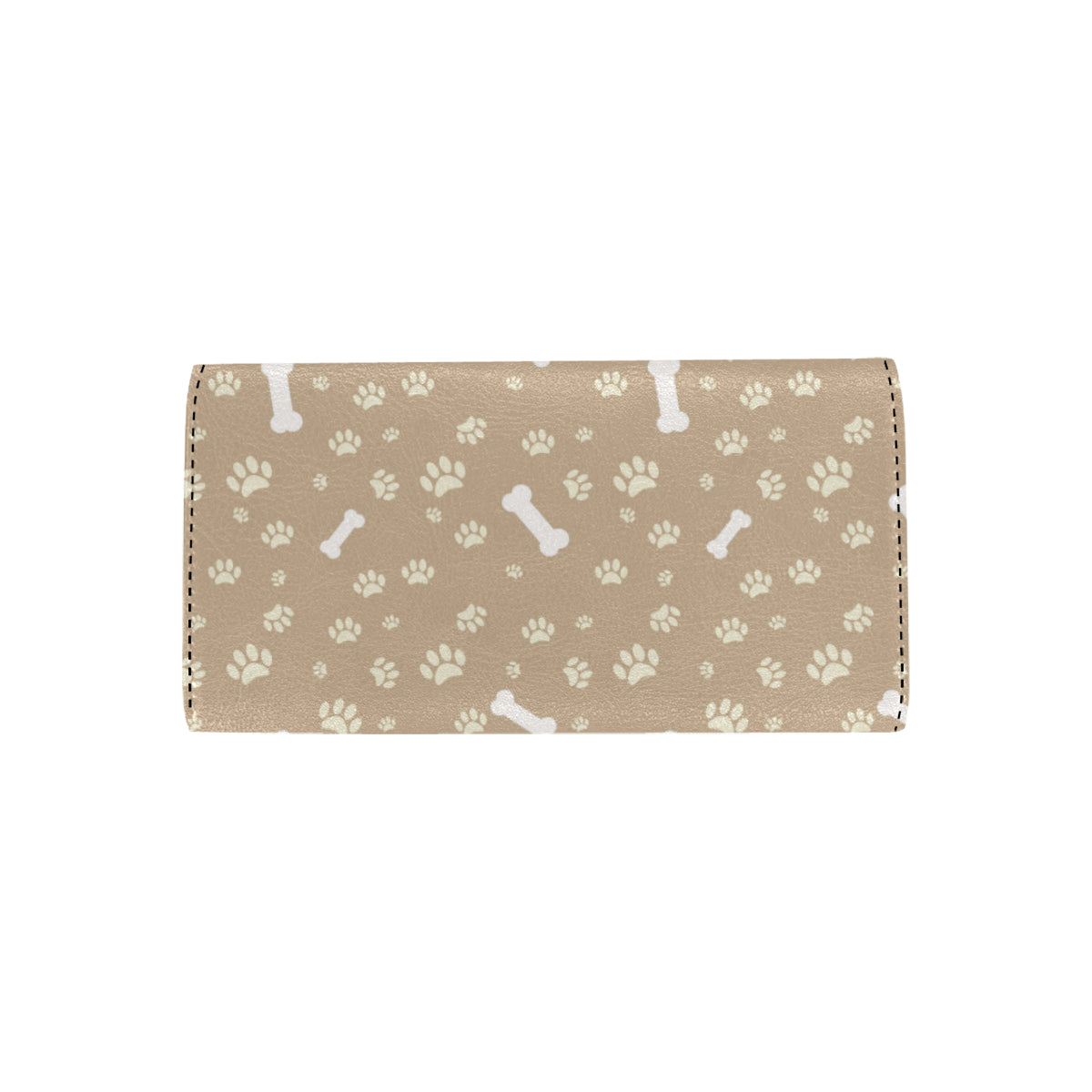 Dog Bone Paw Pattern Print Design 01 Women's Trifold Wallet