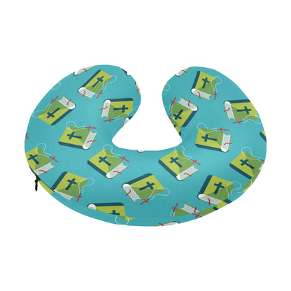 Bible Pattern Print Design 01 U-Shaped Travel Neck Pillow
