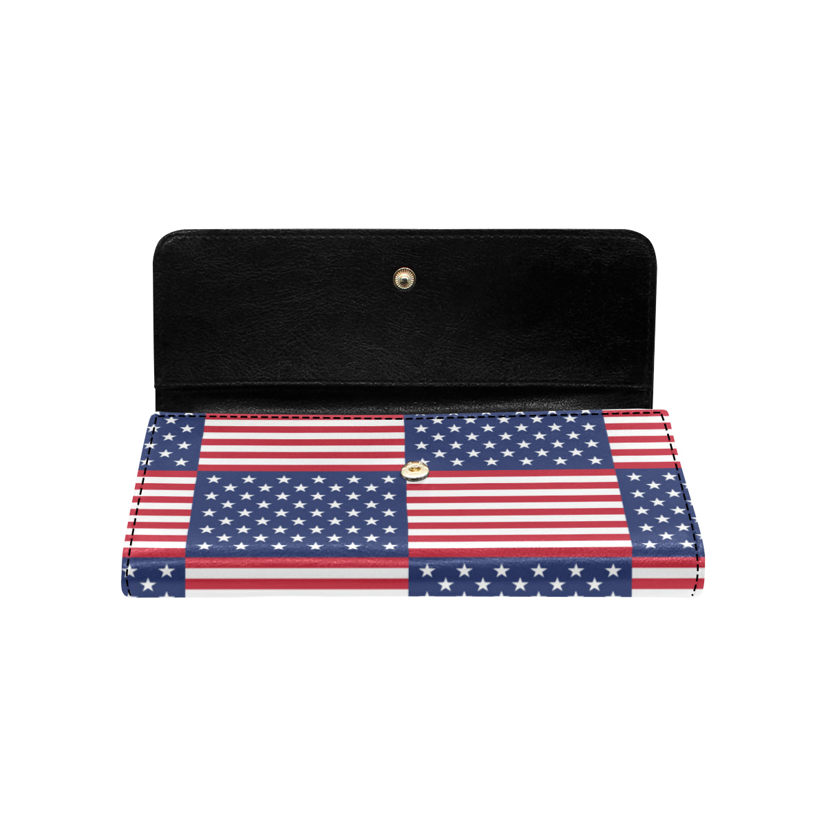 Patriotic US Flag Pattern Print Design A03 Women's Trifold Wallet