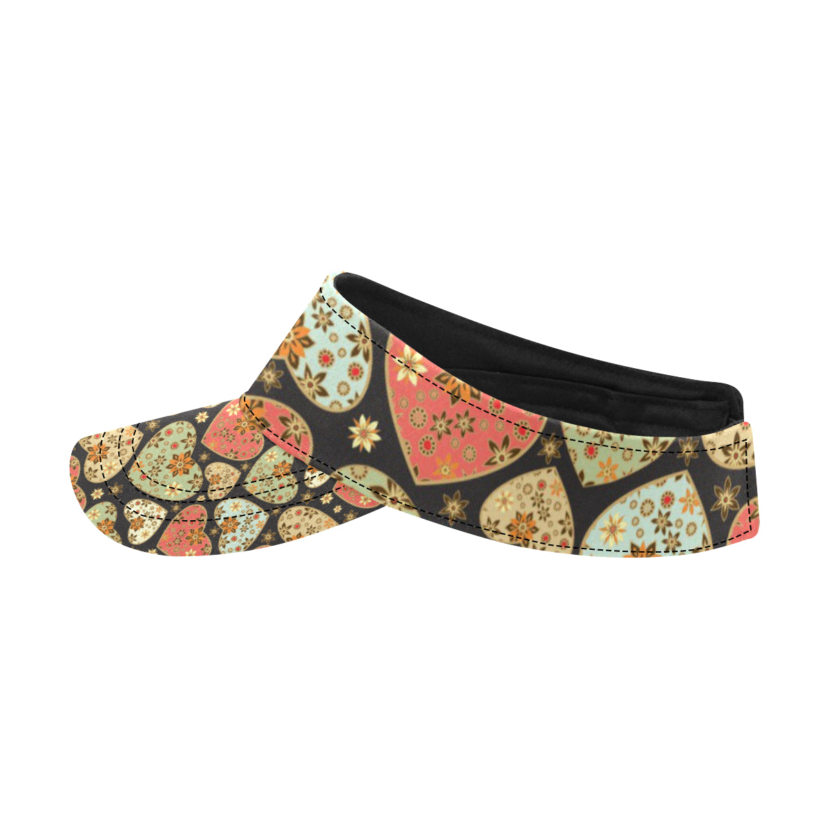 Heart Boho Pattern Print Design HE04 Unisex Sun Visor