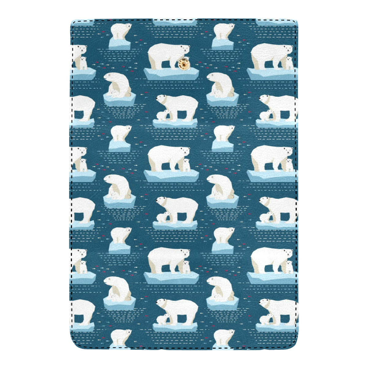 Polar Bear Pattern Print Design PB02 Women's Trifold Wallet