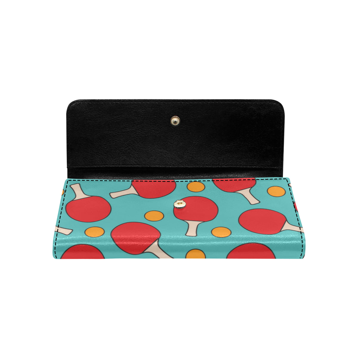 Ping Pong Pattern Print Design A01 Women's Trifold Wallet