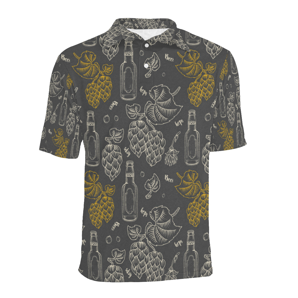 Hope Pattern Print Design 01 Men Polo Shirt