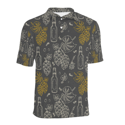 Hope Pattern Print Design 01 Men Polo Shirt