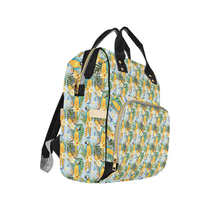 Parrot Pattern Print Design A04 Diaper Bag Backpack