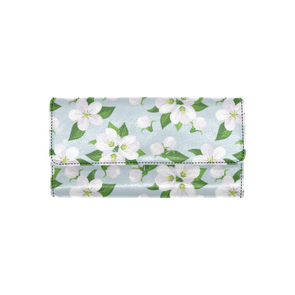 Apple blossom Pattern Print Design AB04 Women's Trifold Wallet