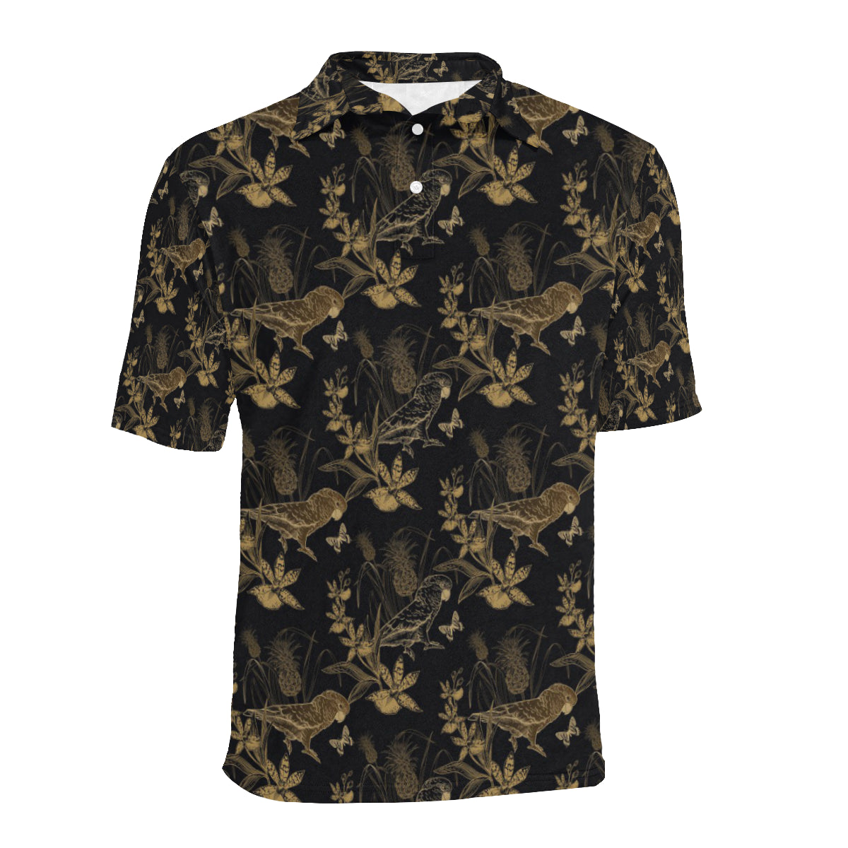 Parakeet Pattern Print Design A05 Men Polo Shirt