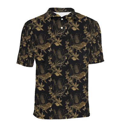 Parakeet Pattern Print Design A05 Men Polo Shirt