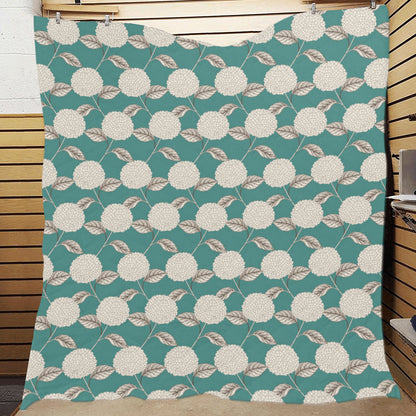 Hydrangea Pattern Print Design HD03 Premium Quilt